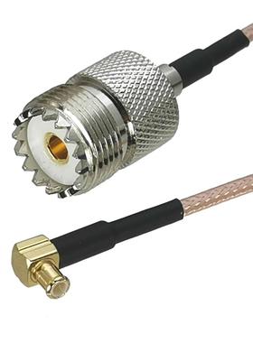 1Pcs RG316 UHF SO239 Female jack to MCX Male plug Rght angl