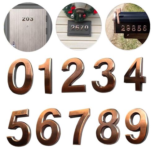 10Pcs/Set 0 to 9 Self Adhesive Door House Numbers Address Pl