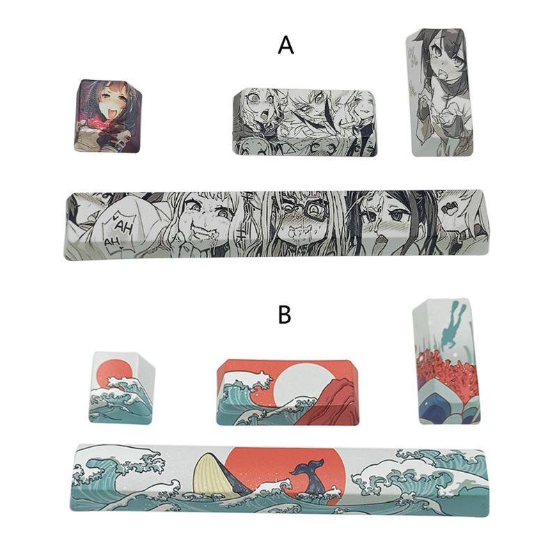 Novelty Fancy Keycaps 5 Sides Dye Sublimation Mechanical Key - 实物图