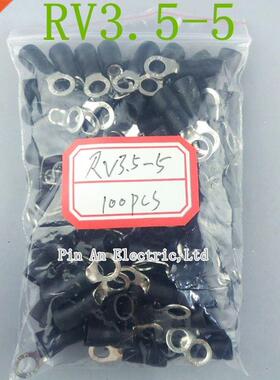 RV3.5-5 Black Ring insulated terminal suit 2.5-4mm2 cable Cr