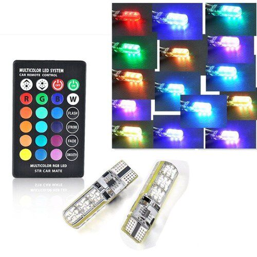 RGB T10 W5W Led 194 168 W5W 5050 SMD Car Dome Reading Light