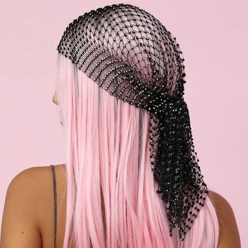 Stonefans New Fashion Rhinestone Headpiece Head Scarf for Wo