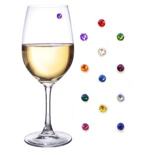 Crystal Magnetic Wedding Wine Glass Charms Markers Glasses S