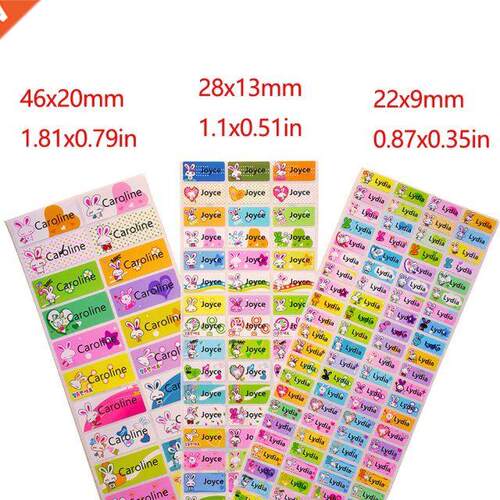 Cute Rabbit Customie Label Name Sticker Waterproof Personal