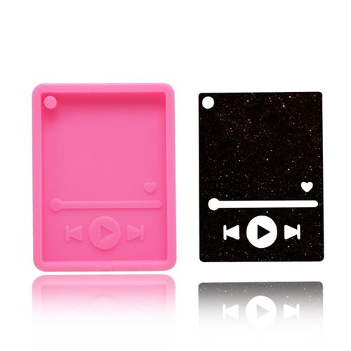 Handmade Music MP3 Keychain Silicone Mold Musical Lovers MP3
