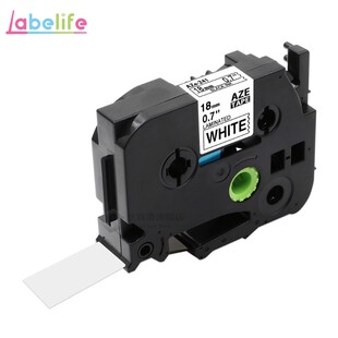 TZe-241 laminated label tape 18mm Black on White tz241 tze-1