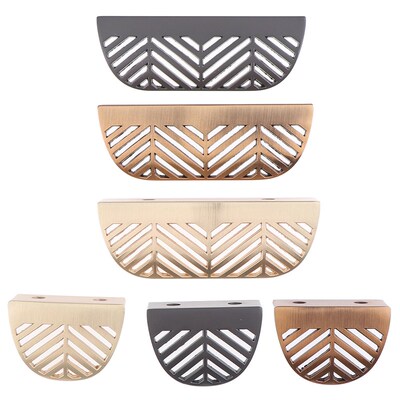 Leaf Shape Brass Gold Cabinet Pulls Furniture Handles Kitche