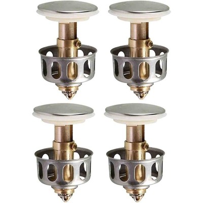 Universal Wash Basin Bounce Drain Plug Pop-up Bathroom Sink