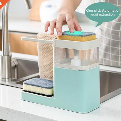 Ktchen Press Soap Dspenser Automatc Detergent Box Dran S