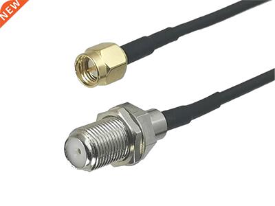 1Pcs RG174 SMA Male Plug to F TV Female Jack Bulkhead Nut Co