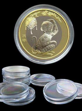 New 10pcs Applied Clear Round Cases Coin Plastic Storage Cap