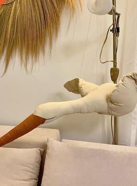 Creative wall hanging Swan Plush Stuffed Doll faric fily