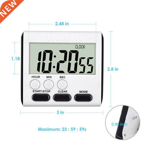 LCD Digital Display Cooking Alarm Clock Kitchen Timer Sleep