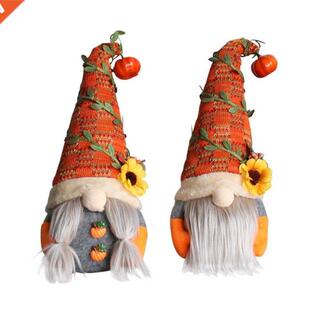 Fall Gnome Pumpkin Sunflower Swedish Nisse Tomte Elf Dwarf P