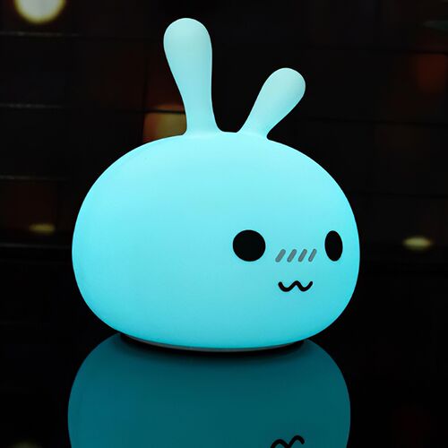 Cute Rabbit Pat Lights Colorful LED Night Light Rechargeable
