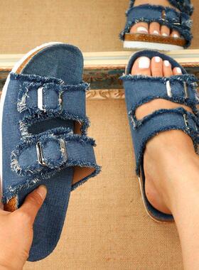 New Shoes Women Comfortable Sandals Ladies Slip-on Wedge San