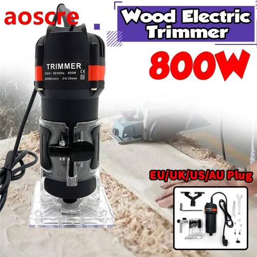 800W 30000rpm Woodworking Electric Trimmer Wood Milling Engr