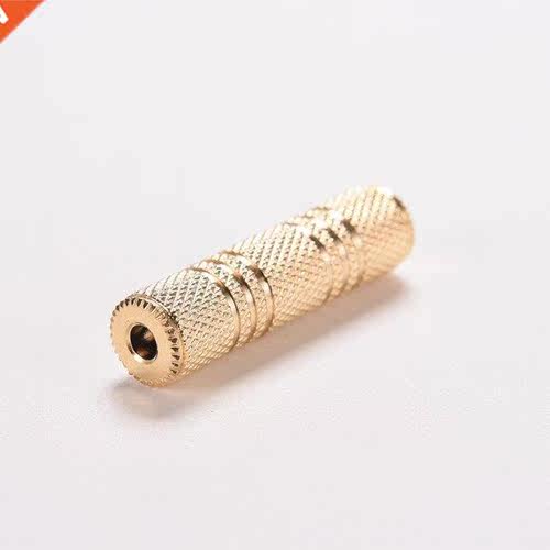 1pcs Gold Silver 3.5mm Female To Female Audio Adapter Connec