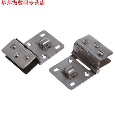 2pcs glas raam deur showcase klem scharnier zilver