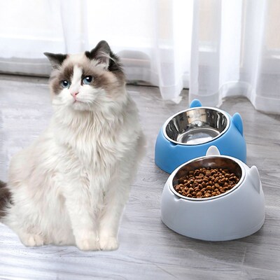 Dog 15 Degrees Tilted Easy Clean Feeder Pet Supplies Non-Sli