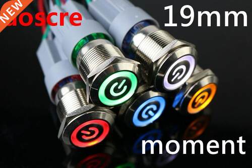 19mm Metal Stainless Steel Momentary Horn Push Button Switch