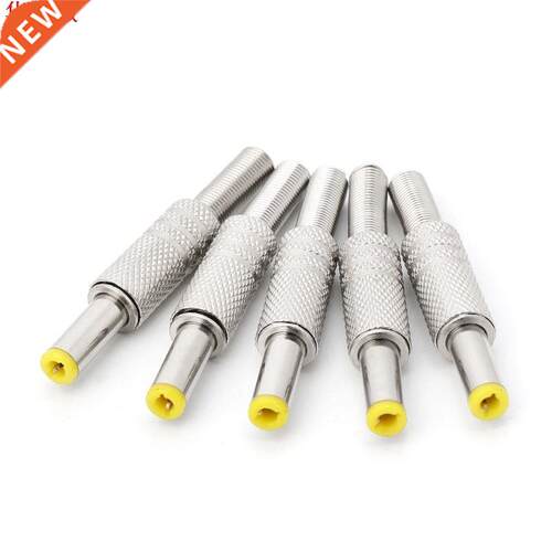 5 Pcs 5.5x2.5mm DC Power Jack Male Plug Metal Connector Adap