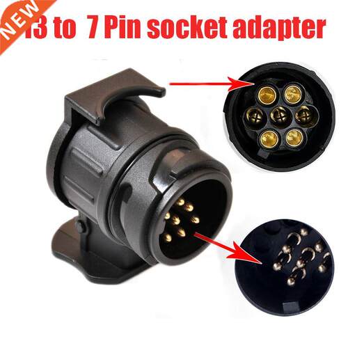 Durable 13 To 7 Pin Plug Adapter Trailer Connector 12V Towba
