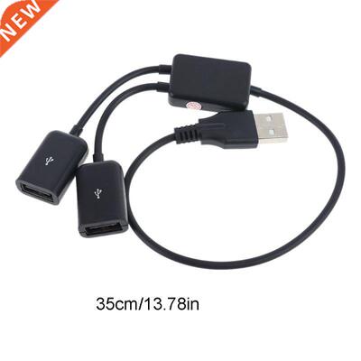 USB OTG Hub Cable USB 2.0 Male to Double Female Plug Adapte