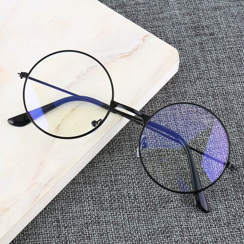 Vintage Round Metal Frame Blue Light Blocking Personality Co