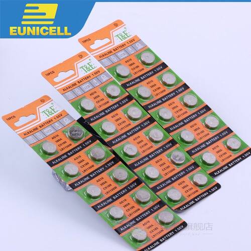 10pcs Alkaline Cell Coin Battery 1.55V AG10 LR54 Button Batt