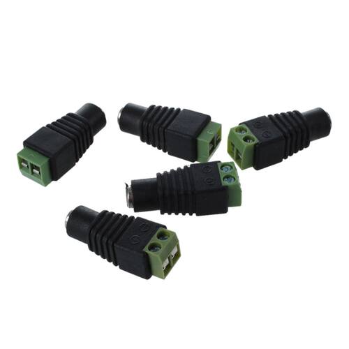 5X DC Power Female Jack 5.5X 2.1mm Connector Cable Adapter P