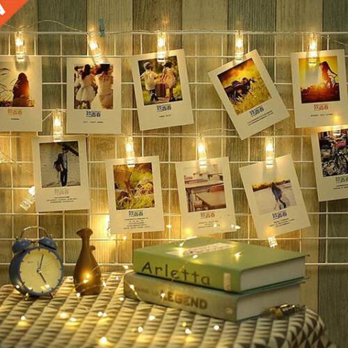 Clip lamp string LED creative photo clip wall decorative lam
