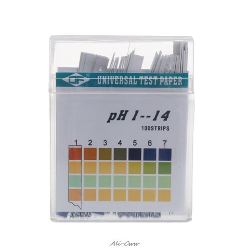 100 Strips 1-14 PH Alkaline Acid Indicator Paper Water Saliv