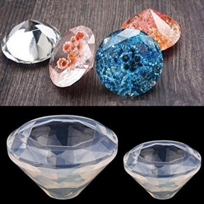 Crystal drop diamond silicone mold ocean diamond size pendan