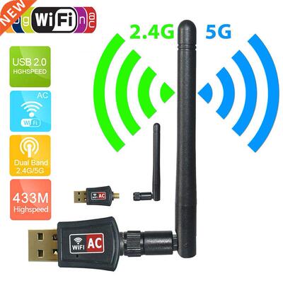 600 Mbps Dual Band 2.4G/5G/5.8G Wireless USB WiFi Networks A