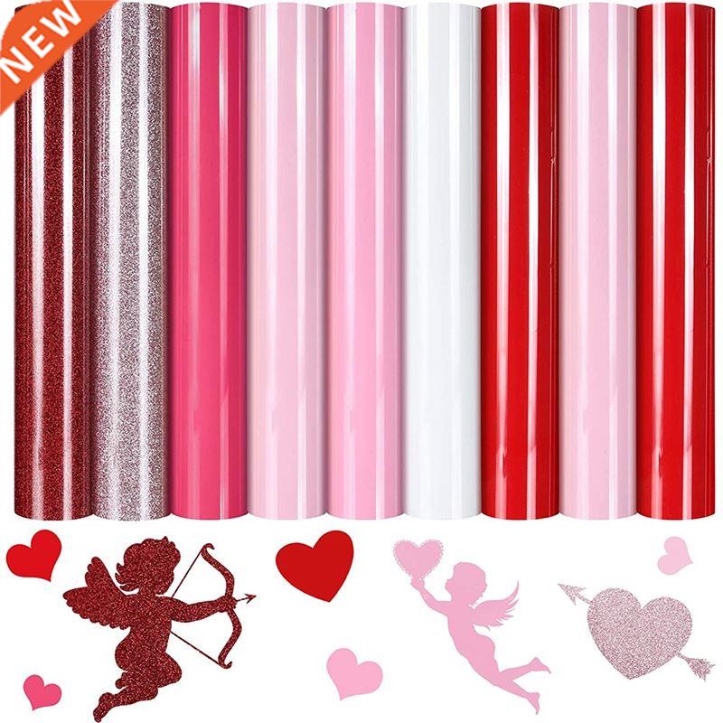 9 Sheets Glitter Print Heat Transfer Vinyl 12 X 10 Inch Vale