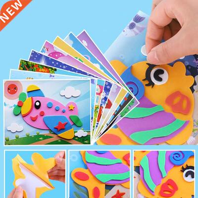 Kids DIY Cartoon Animal 3D EVA Foam Sticker Puzzle Handmade
