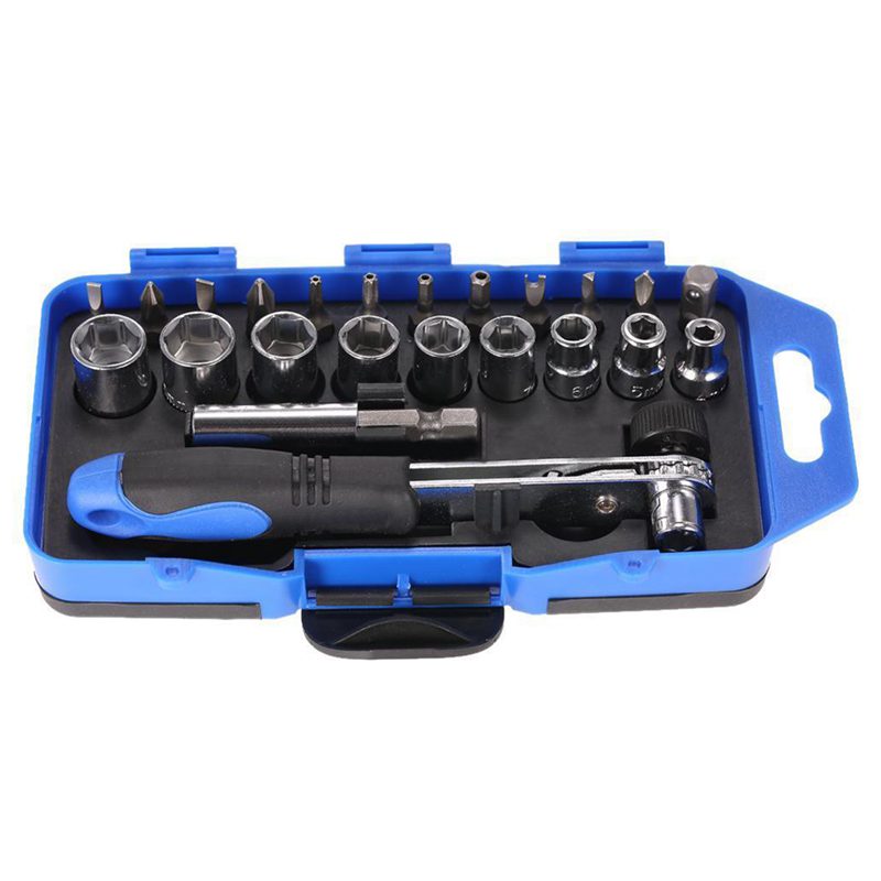 23 in 1 Mini Ratchet Bits Set Sockets Repair Tool Kit