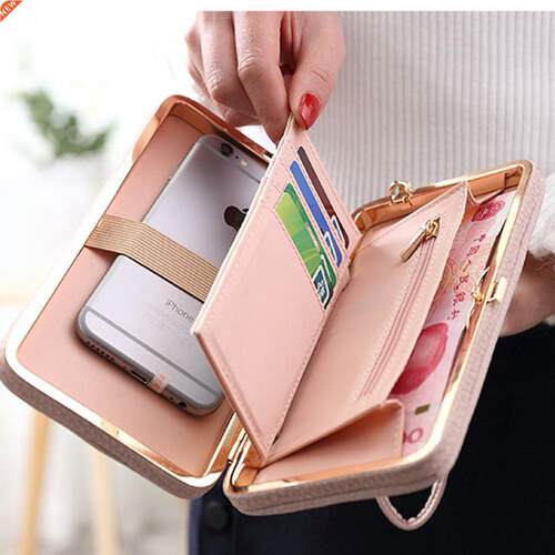 Purse wallet female big capacity brand card holders cellphon