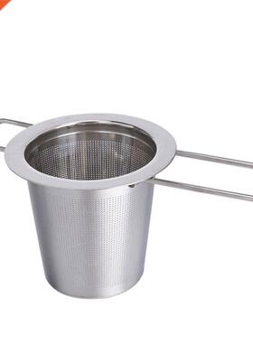 1pc Stainless Steel Tea Infuser Filter Long Handle Folding T