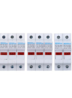 RT18-32X AC 32A 1 Pole 10x38mm DIN Rail Mount Fuse Holder Ba