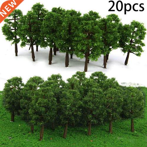 20pc Plastic Model Train Artificial Miniature Tree Scenery M