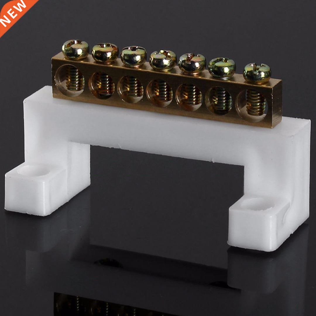 1pc 7 Postons Plastc Barrer Termnal Connector Block Ele