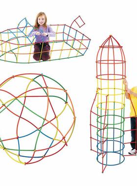 100/200/300 PCS 4D  Plastic Straw Building Blocks Toy Set