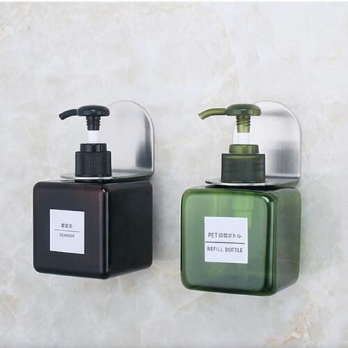 Stainless Steel Wall Mount Soap Shower Gel Dispenser Bottle