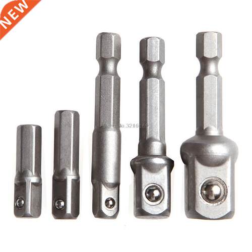 For 5Pcs/Set Socket Adapter Hex Power Drill Bit Driver Bar W