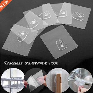 6Pcs Transparent Strong Self Adhesive Door Wall Hangers Hook