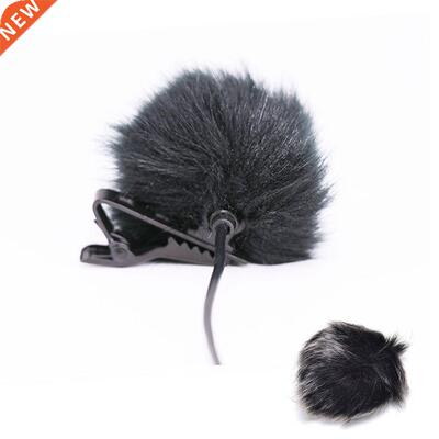 Black Fur Windscreen Windshield Wind Muff for Lapel Micropho