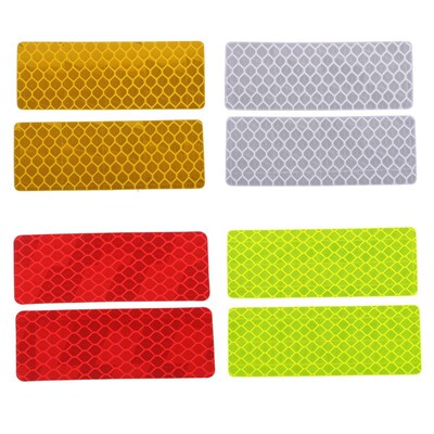 New 2 Pcs Vehicle Car Reflective Warning Strip Tape Car Bump