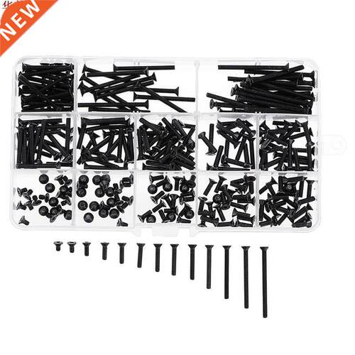 260Pcs M 10.9 Grade Carbon Steel Hex Socket Flat Countersun